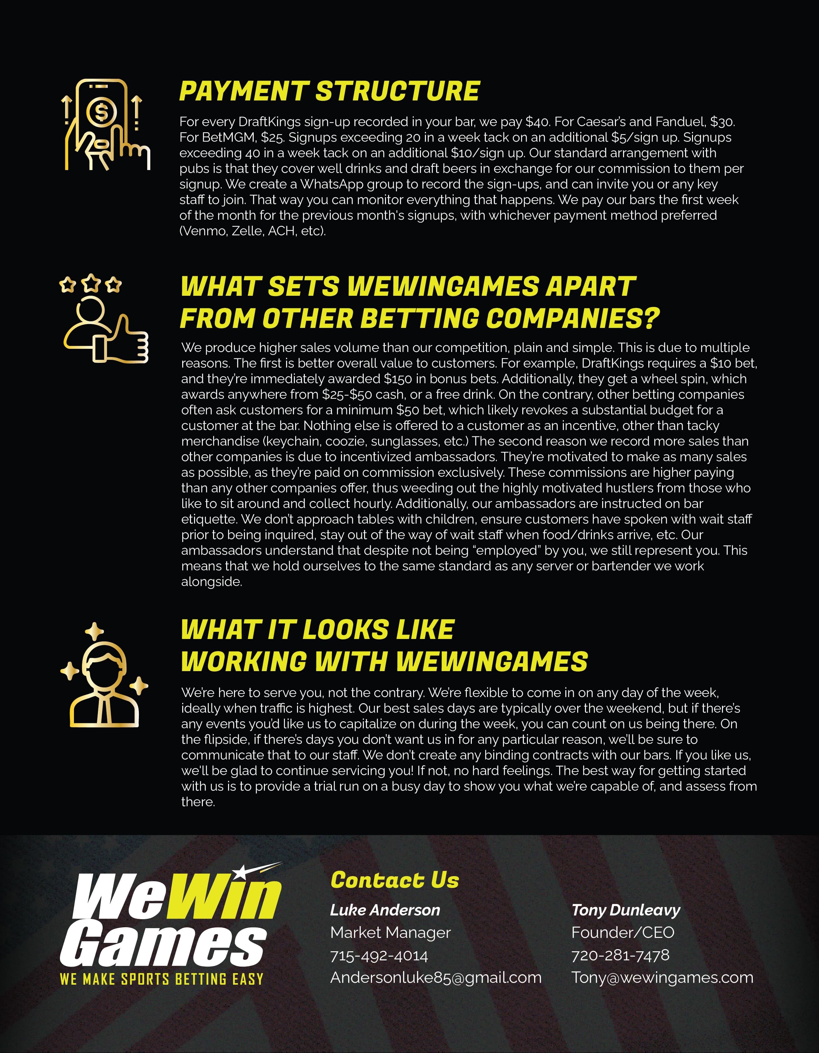 Bar partner location